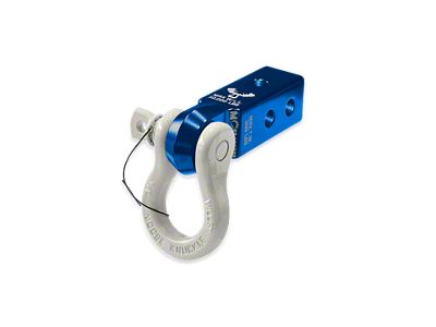 Moose Knuckle Offroad B'oh Spin Pin Shackle/Mohawk 2.0 Receiver Combo; Blue Pill/Pure White (Universal; Some Adaptation May Be Required)