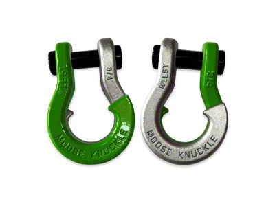 Moose Knuckle Offroad Jowl Split Recovery Shackle 3/4 Combo; Sublime Green and Nice Gal