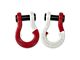 Moose Knuckle Offroad Jowl Split Recovery Shackle Combo; Flame Red and Pure White