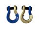 Moose Knuckle Offroad Jowl Split Recovery Shackle 3/4 Combo; Blue Balls and Brass Knuckle