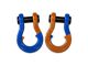 Moose Knuckle Offroad Jowl Split Recovery Shackle 3/4 Combo; Blue Balls and Obscene Orange