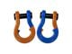 Moose Knuckle Offroad Jowl Split Recovery Shackle 3/4 Combo; Obscene Orange and Blue Balls