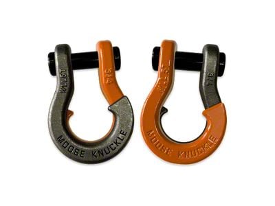 Moose Knuckle Offroad Jowl Split Recovery Shackle Combo; Raw Dog and Obscene Orange