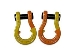 Moose Knuckle Offroad Jowl Split Recovery Shackle 3/4 Combo; Detonator Yellow and Obscene Orange