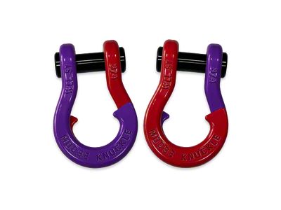 Moose Knuckle Offroad Jowl Split Recovery Shackle 3/4 Combo; Grape Escape and Flame Red