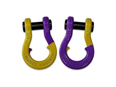 Moose Knuckle Offroad Jowl Split Recovery Shackle Combo; Detonator Yellow and Grape Escape