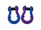 Moose Knuckle Offroad Jowl Split Recovery Shackle 3/4 Combo; Blue Balls and Grape Escape