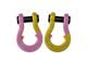 Moose Knuckle Offroad Jowl Split Recovery Shackle 3/4 Combo; Pretty Pink and Detonator Yellow
