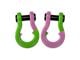 Moose Knuckle Offroad Jowl Split Recovery Shackle 3/4 Combo; Sublime Green and Pretty Pink