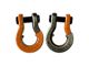 Moose Knuckle Offroad Jowl Split Recovery Shackle 3/4 Combo; Obscene Orange and Raw Dog