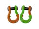 Moose Knuckle Offroad Jowl Split Recovery Shackle 3/4 Combo; Obscene Orange and Sublime Green