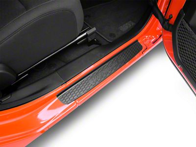 Mopar Door Sill Guards; Black (18-24 Jeep Wrangler JL 2-Door)