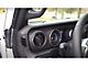 Mopar Driver Side Dashboard Panel Trim; Black Leather with Caramel Stitching (18-24 Jeep Wrangler JL)