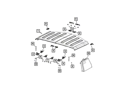 Mopar Hard Top Freedom Panel Pin Locator (07-25 Jeep Wrangler JK & JL)