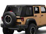 Fred Beans Parts JEEP Trektop Pro Hybrid Slantback Soft Top; Black Twill (07-18 Jeep Wrangler JK 4-Door)