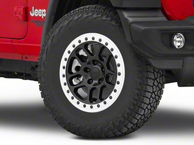 Mopar True Beadlock Capable Satin Black Wheel; 17x8 (18-24 Jeep Wrangler JL)