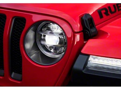 Mopar LED Headlight; Black Housing; Clear Lens (18-25 Jeep Wrangler JL)