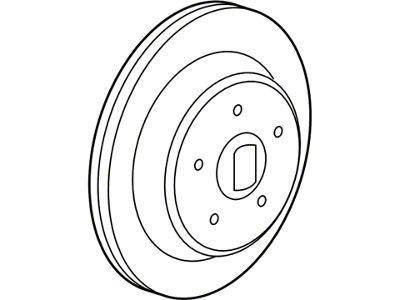 Mopar Standard Brake Rotor; Rear (18-24 Jeep Wrangler JL w/ Standard Brakes)