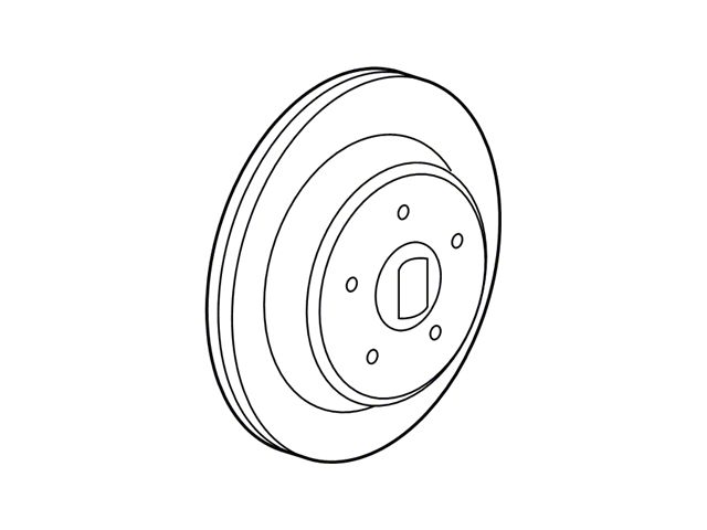 Mopar Standard Brake Rotor; Rear (18-24 Jeep Wrangler JL w/ Standard Brakes)