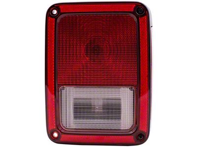 Mopar Factory Replacement Tail Light; Black Housing; Clear Lens; Passenger Side (07-18 Jeep Wrangler JK)