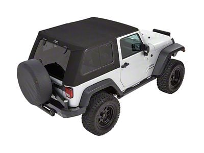 Mopar JEEP Trektop Pro Hybrid Slantback Soft Top; Black Twill (07-18 Jeep Wrangler JK 2-Door)