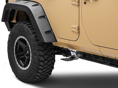 Rear Hide-A-Step; Black (07-18 Jeep Wrangler JK 4-Door)