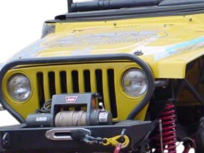 M.O.R.E. Rock Proof Stubby Front Bumper; Bare Steel (97-06 Jeep Wrangler TJ)