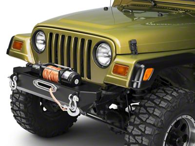 M.O.R.E. Rock Proof Stubby Front Bumper; Black (97-06 Jeep Wrangler TJ)