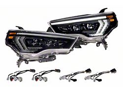 Morimoto XB Evo Hybrid LED Headlights; Black Housing; Clear Lens (14-24 4Runner)