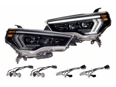 Morimoto XB Evo Hybrid LED Headlights; Black Housing; Clear Lens (14-24 4Runner)