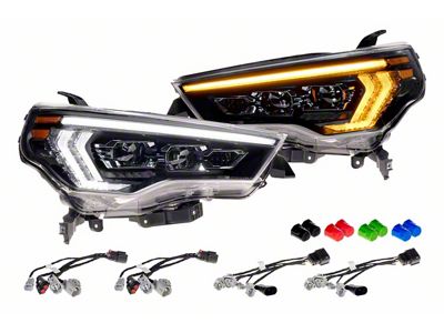 Morimoto XB Evo LED Headlights; Black Housing; Clear Lens (14-24 4Runner)