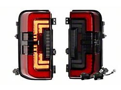 Morimoto XB LED Low Profile Tail Lights; Black Housing; Red Lens (21-25 Bronco, Excluding Raptor)