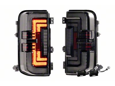 Morimoto XB LED Low Profile Tail Lights; Black Housing; Smoked Lens (21-24 Bronco, Excluding Raptor)