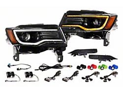 Morimoto Gen II XB LED Headlights; Black Housing; Clear Lens (14-21 Jeep Grand Cherokee WK2)