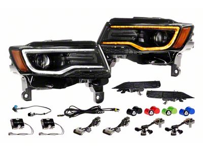 Morimoto Gen II XB LED Headlights; Black Housing; Clear Lens (14-21 Jeep Grand Cherokee WK2)