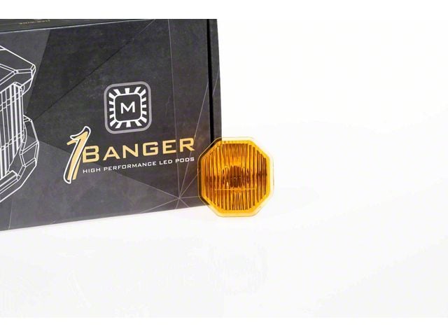 Morimoto 1Banger Light Pod Lens; Yellow Wide Beam