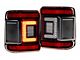 Morimoto XB LED Low Profile Tail Lights; Black Housing; Red Lens (18-25 Jeep Wrangler JL)