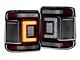 Morimoto XB LED Low Profile Tail Lights; Black Housing; Smoked Lens (18-25 Jeep Wrangler JL)