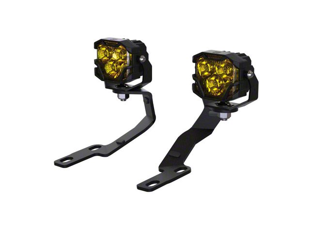 Morimoto 4Banger Ditch Light Kit; HXB Yellow Flood Beam (05-15 Tacoma)