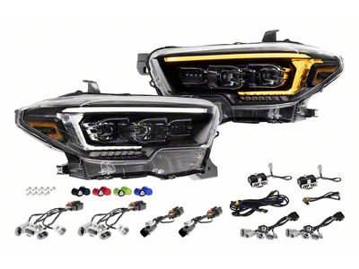 Morimoto XB Evo LED Headlights; Black Housing; Clear Lens (16-23 Tacoma)