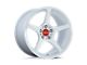 Motegi Battle V Matsuri White Pearl with Machined Lip Stripe 5-Lug Wheel; 18x9.5; 15mm Offset (05-15 Tacoma)