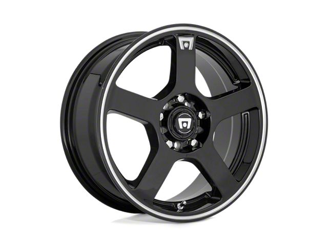 Motegi FS5 Gloss Black Machined Flange 5-Lug Wheel; 17x7; 40mm Offset (21-24 Bronco Sport)