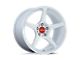 Motegi Battle V Matsuri White Pearl with Machined Lip Stripe Wheel; 17x9.5; 22mm Offset (84-01 Jeep Cherokee XJ)