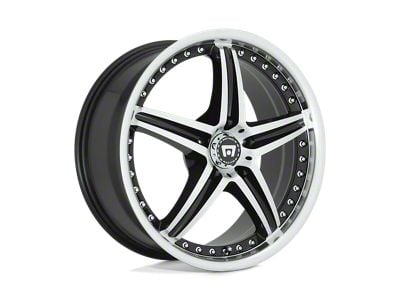 Motegi D5S Gloss Black Machined Wheel; 20x8.5; 42mm Offset (84-01 Jeep Cherokee XJ)