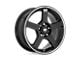 Motegi FS5 Gloss Black Machined Flange Wheel; 16x7; 40mm Offset (84-01 Jeep Cherokee XJ)