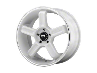 Motegi MR122 White with Machined Stripe Wheel; 18x8; 35mm Offset (14-23 Jeep Cherokee KL)