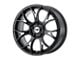 Motegi MR126 Gloss Black with Milled Accents Wheel; 20x8.5; 38mm Offset (84-01 Jeep Cherokee XJ)