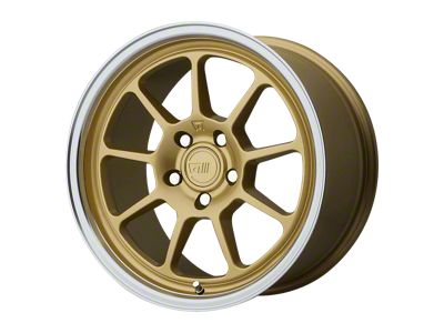 Motegi MR135 Gold Center with Machined Lip Wheel; 17x9.5; 45mm Offset (84-01 Jeep Cherokee XJ)