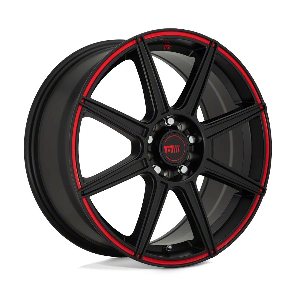 Motegi Jeep Renegade CS8 Satin Black with Red Stripe Wheel; 17x7; 40mm ...