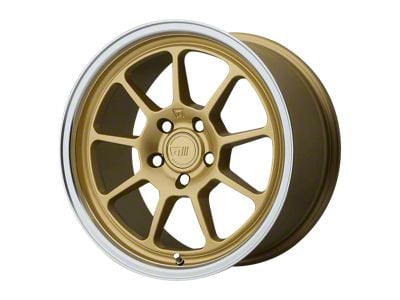 Motegi MR135 Gold Center with Machined Lip Wheel; 17x9.5 (97-06 Jeep Wrangler TJ)